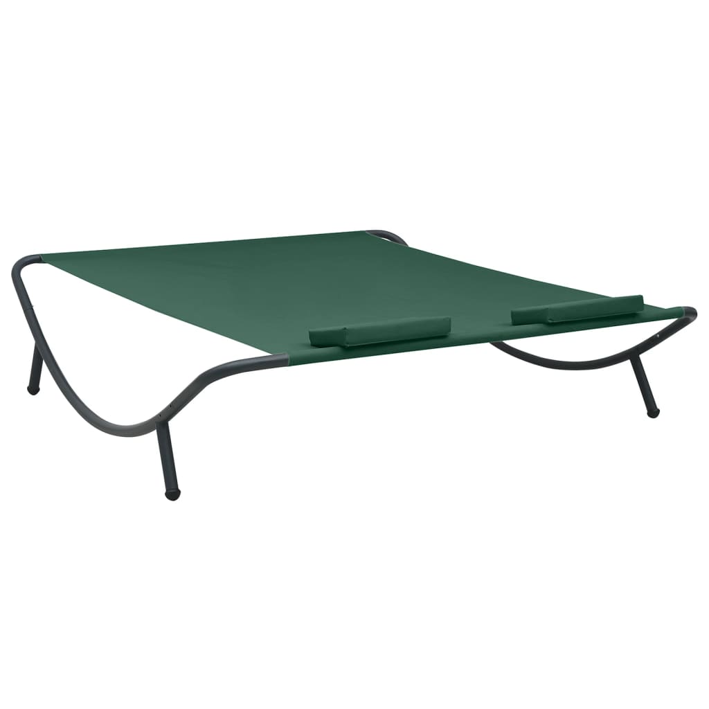 Bain de soleil en tissu vert