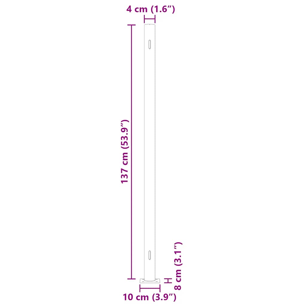 Seitenmarkise Ausziehbar 140x600 cm Rot