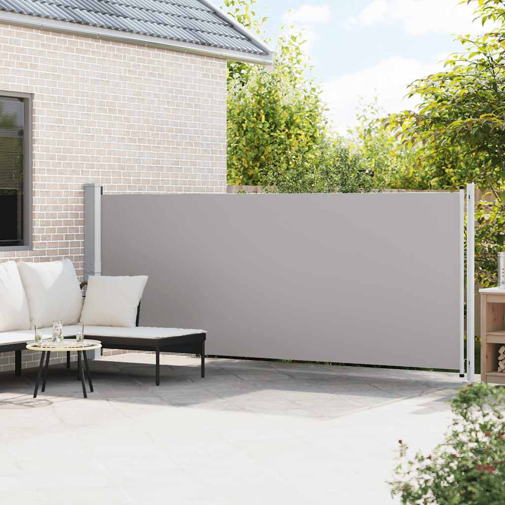 Seitenmarkise Ausziehbar 614x160 cm Grau
