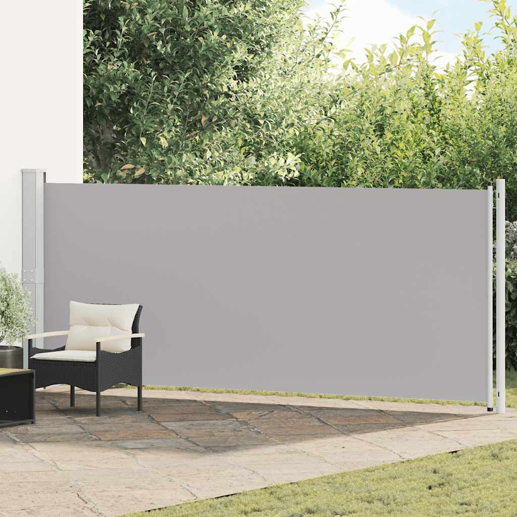 Seitenmarkise Ausziehbar 614x160 cm Grau