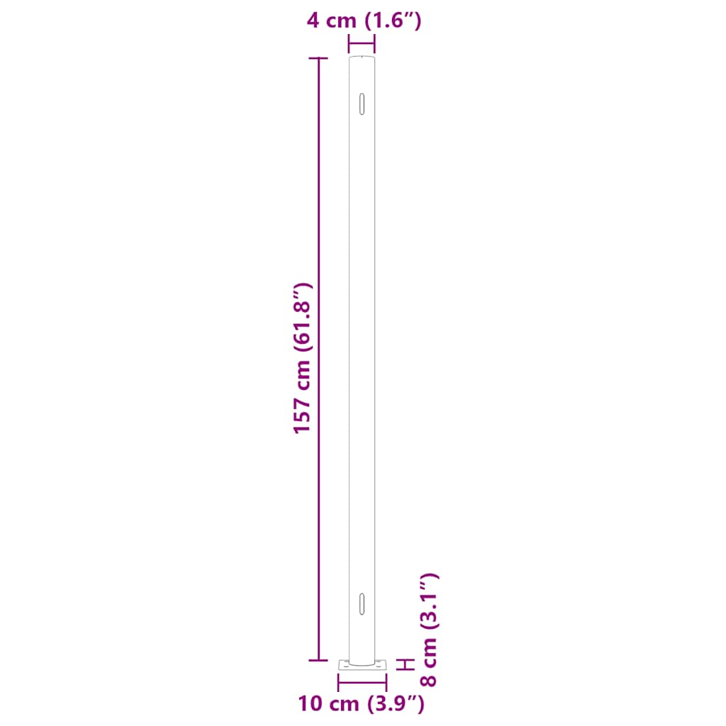 Seitenmarkise Ausziehbar 614x160 cm Braun