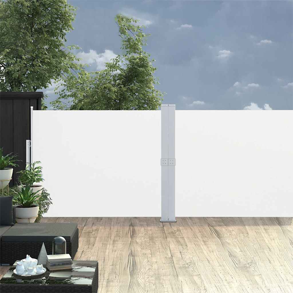 Ausziehbare Seitenmarkise 140x1200 cm Creme