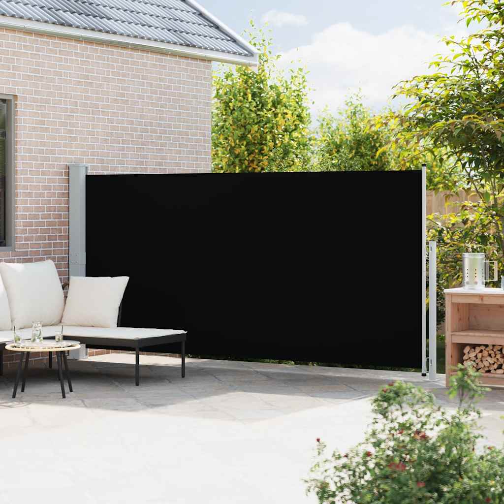 Seitenmarkise Ausziehbar 180x514 cm Schwarz