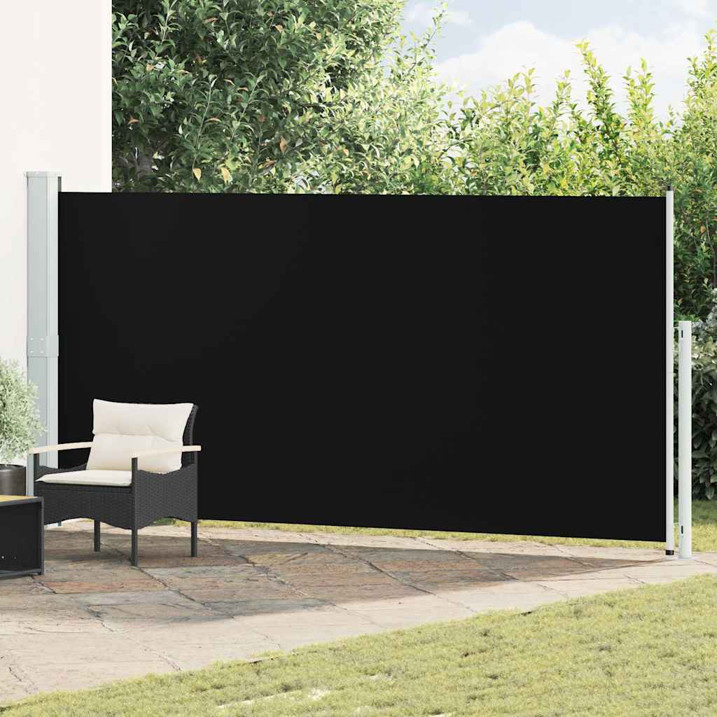 Seitenmarkise Ausziehbar 180x514 cm Schwarz