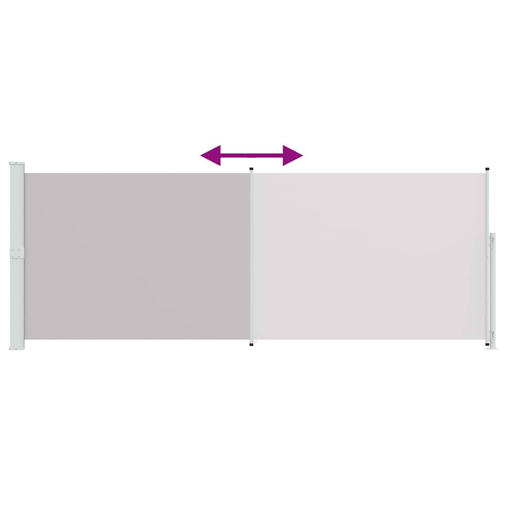 Seitenmarkise Ausziehbar 180x514 cm Grau