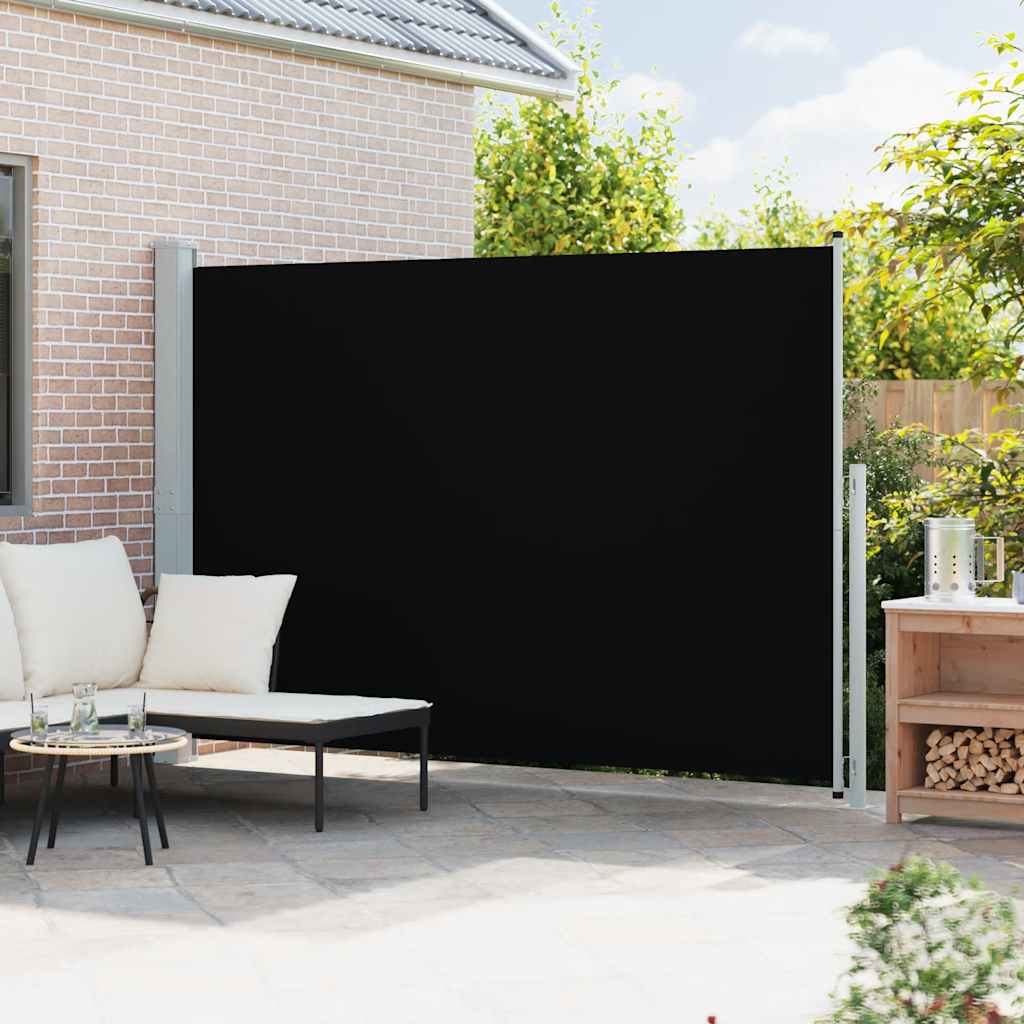 Seitenmarkise Ausziehbar 200x314 cm Schwarz