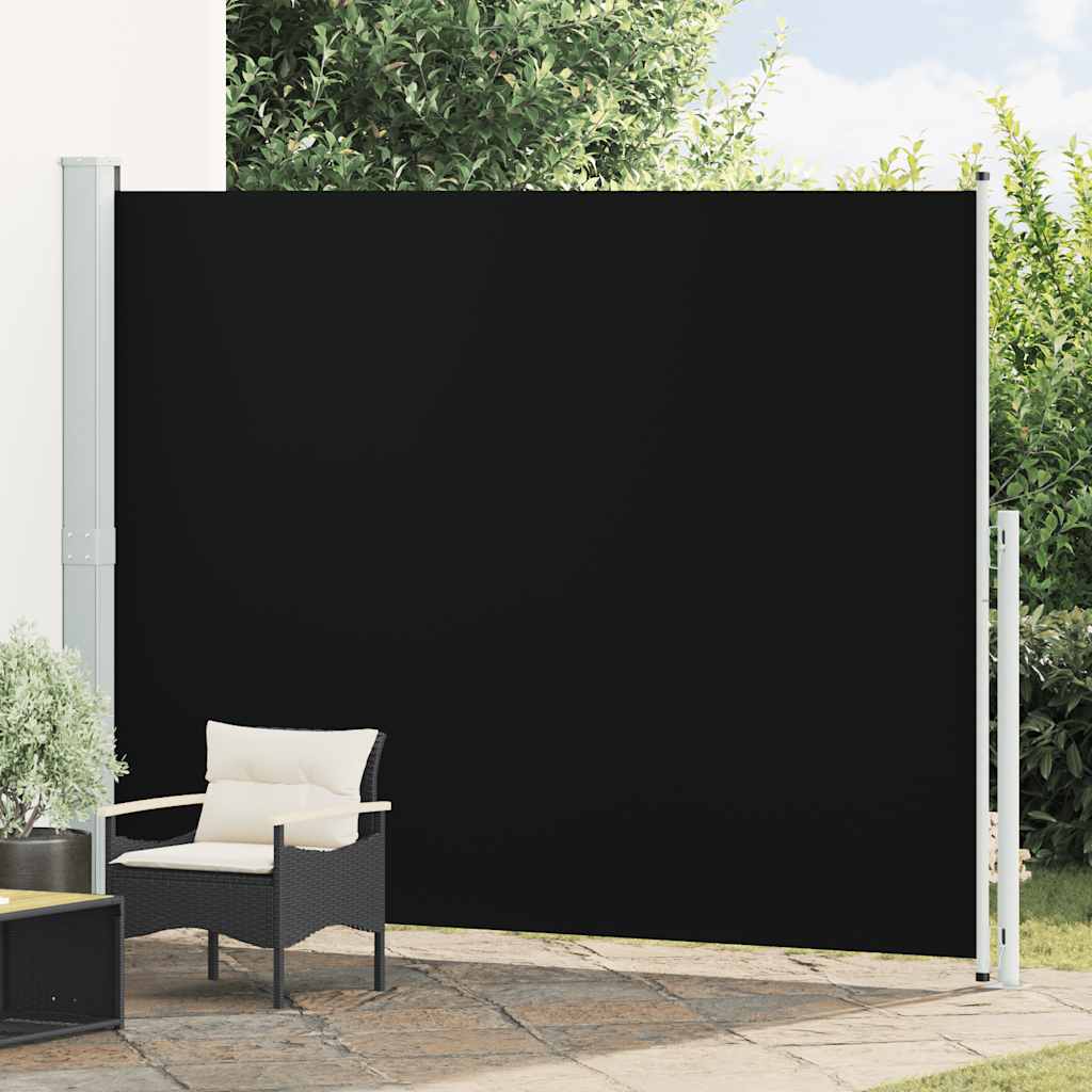Seitenmarkise Ausziehbar 220x300 cm Schwarz