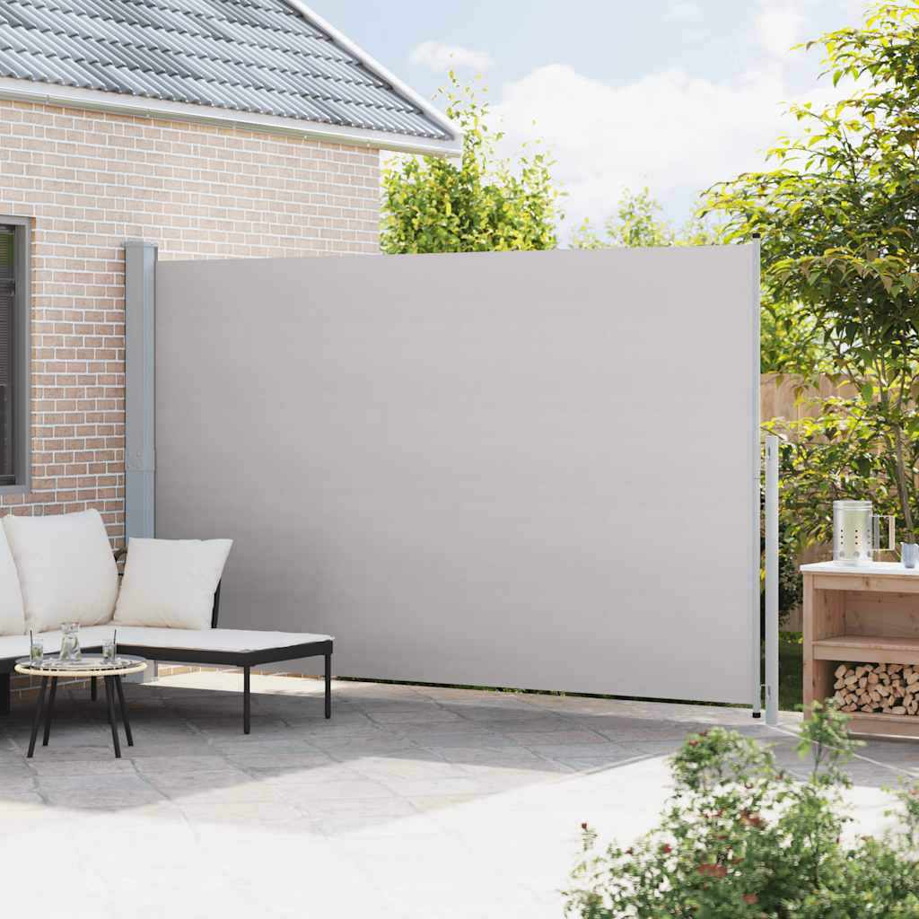 Seitenmarkise Ausziehbar 220x514 cm Grau