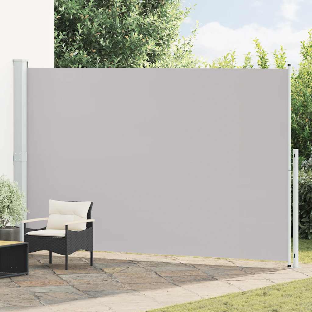 Seitenmarkise Ausziehbar 220x514 cm Grau