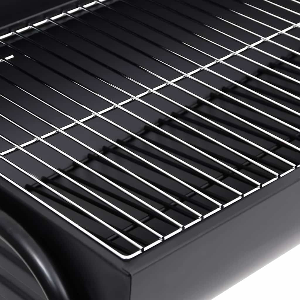 Grill mit 2 Grillrosten Schwarz 80x95x90 cm Stahl
