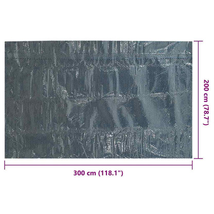 Solar Poolabdeckung 300 x 200 cm 0,1 mm Quadratisch PE