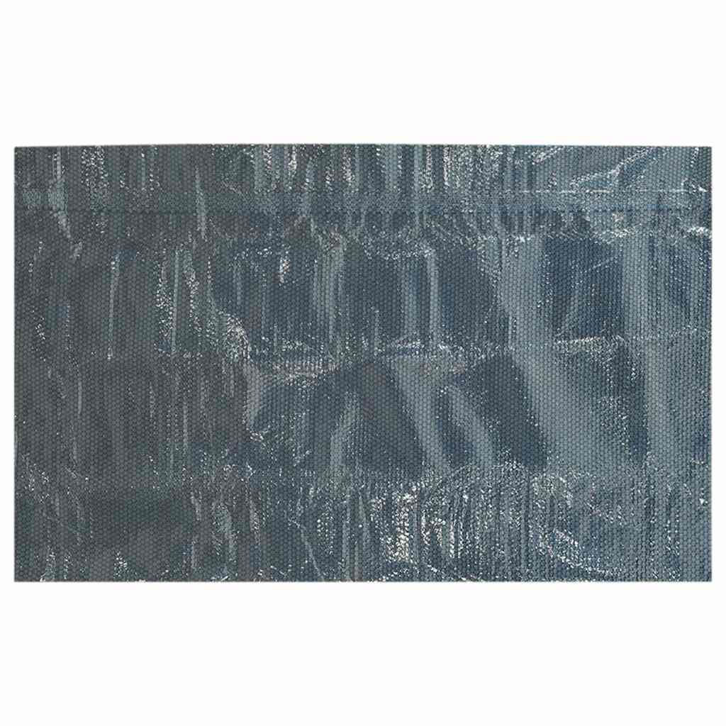 Treibende Pool-Solarplane PE 975x488 cm Schwarz und Blau