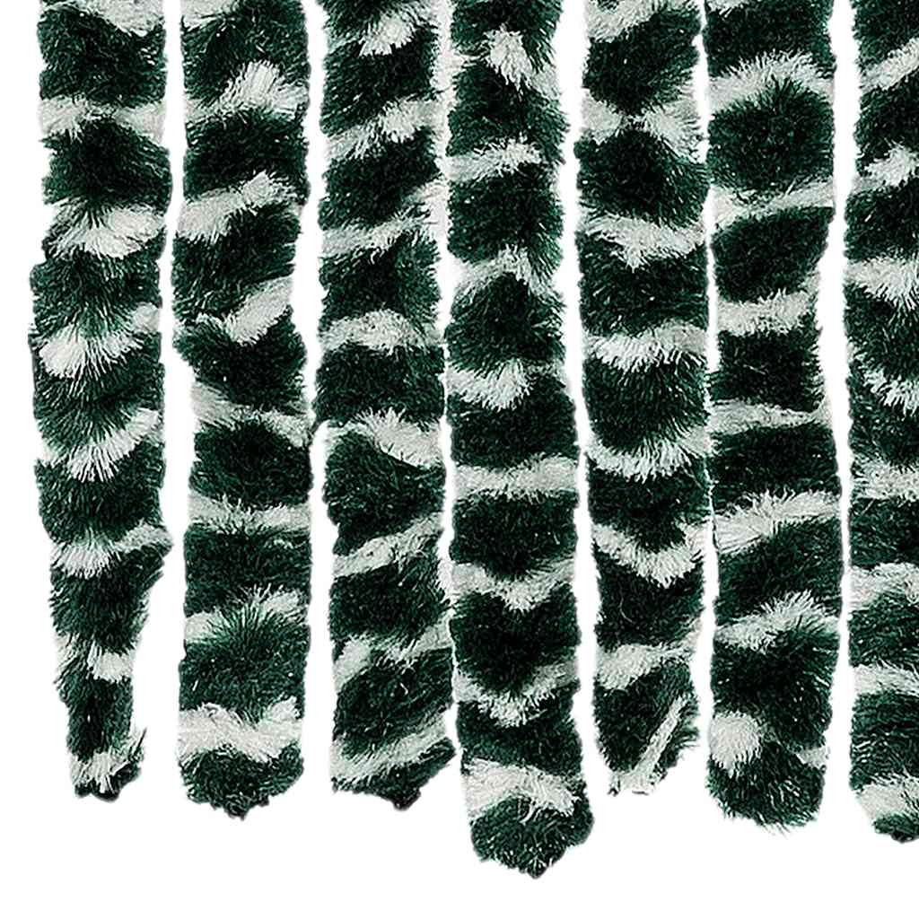 Insektenschutz-Vorhang Grün und Weiß 56x185 cm Chenille
