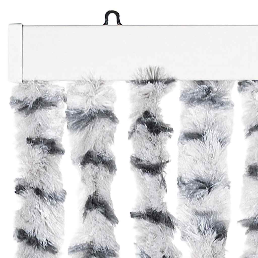 Insektenschutz-Vorhang Hell- und Dunkelgrau 56x185 cm Chenille