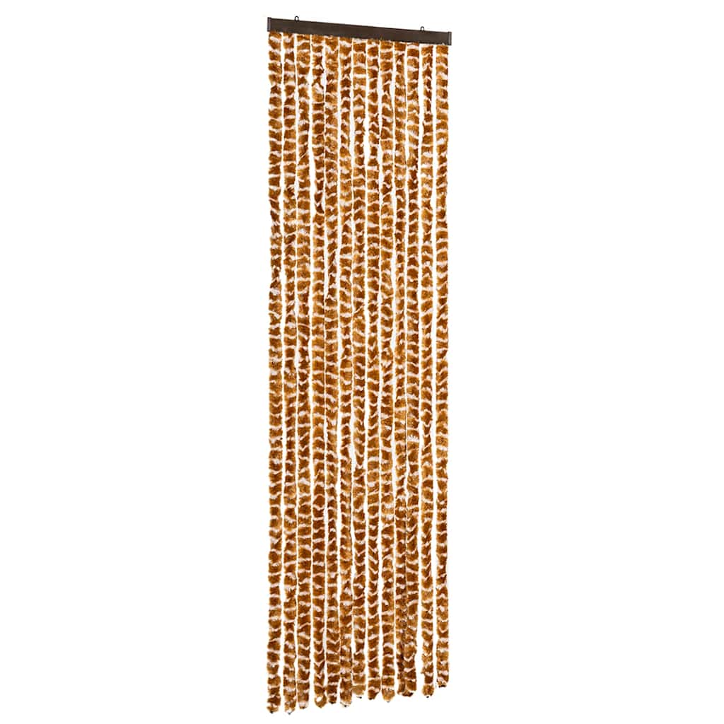 Insektenschutz-Vorhang Ocker und Weiß 56x185 cm Chenille
