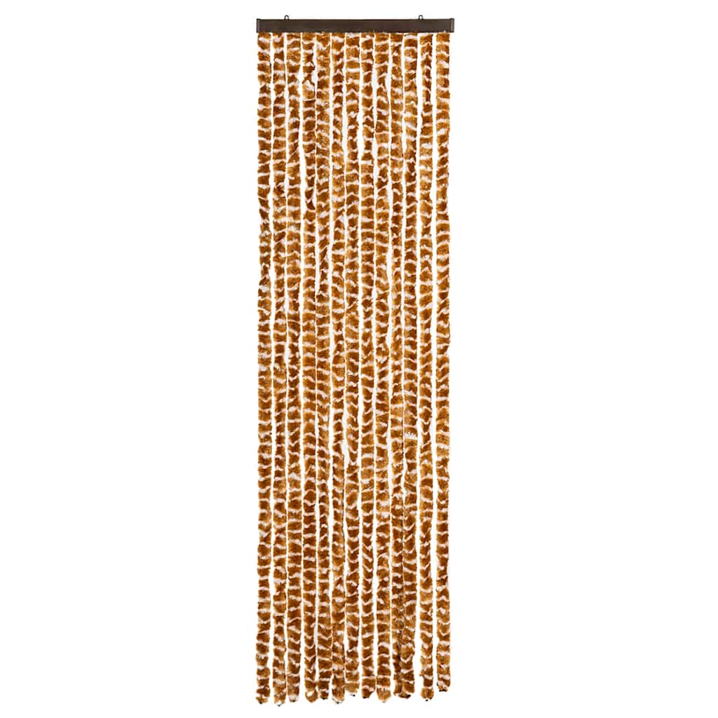 Insektenschutz-Vorhang Ocker und Weiß 56x185 cm Chenille