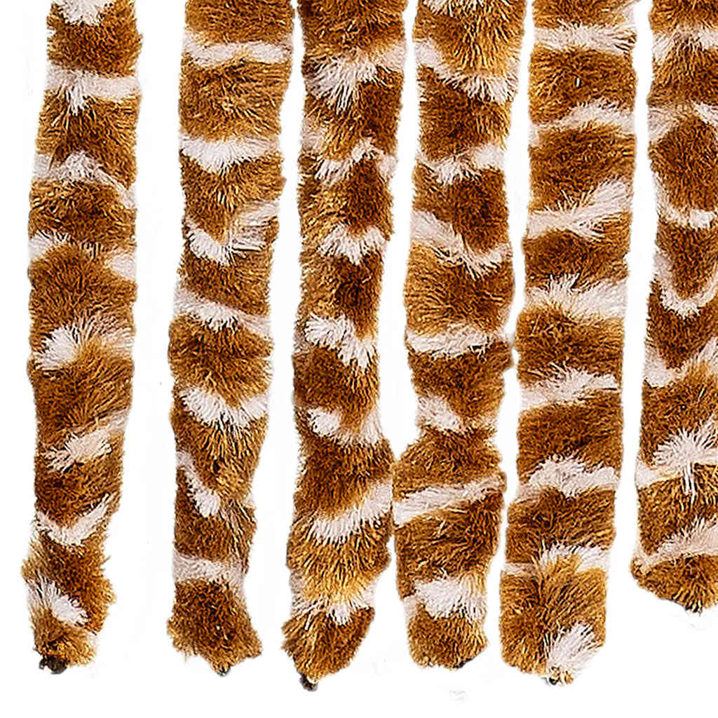 Insektenschutz-Vorhang Ocker und Weiß 56x185 cm Chenille