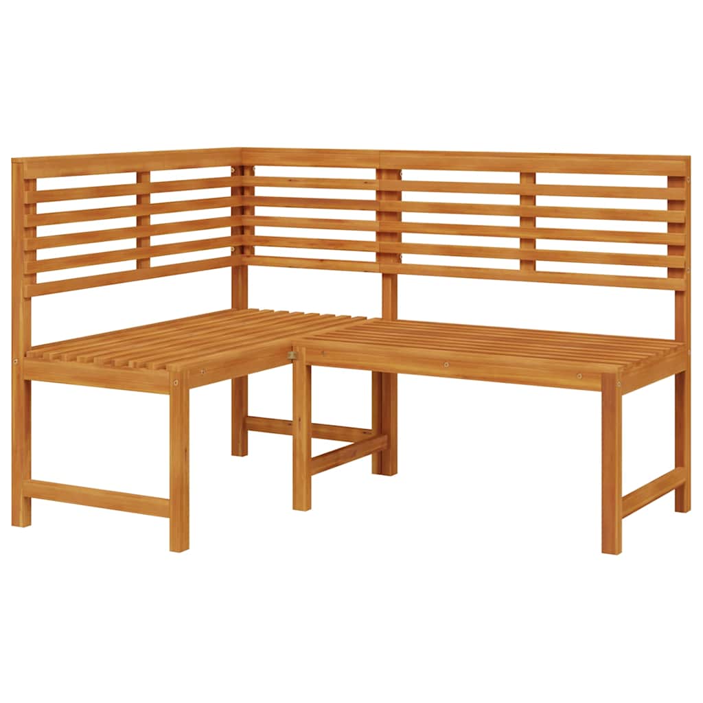 Garten-Eckbank 140 cm Massivholz Akazie