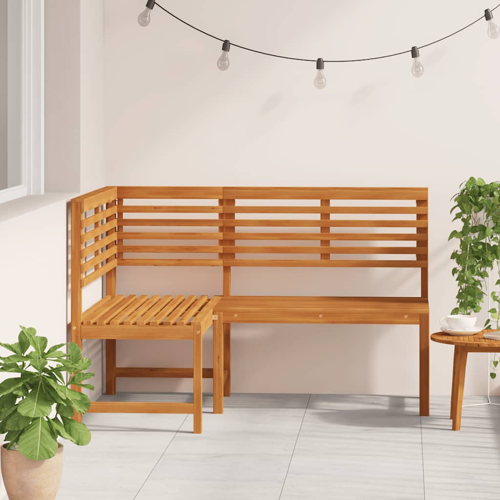 Garten-Eckbank 140 cm Massivholz Akazie