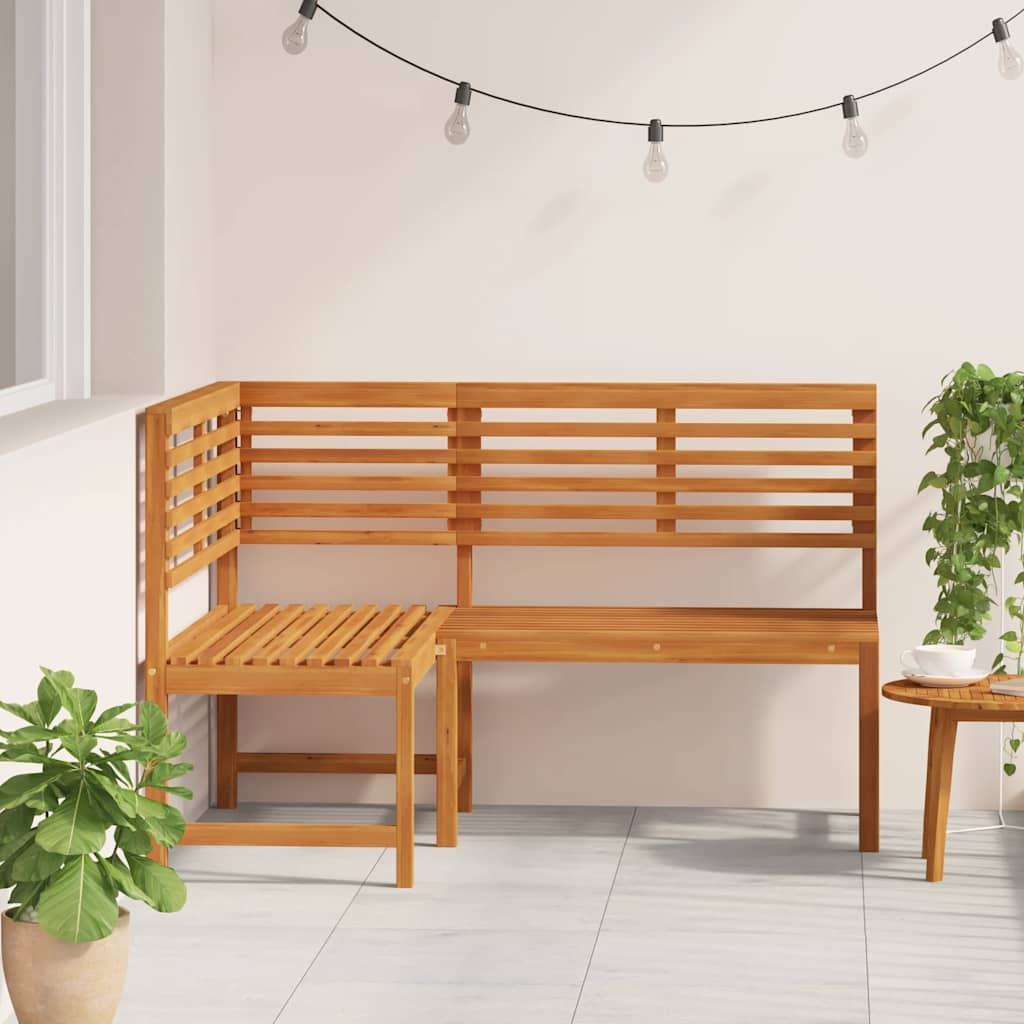 Garten-Eckbank 140 cm Massivholz Akazie