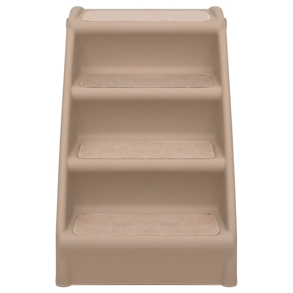 Dog Stairs Foldable Brown 62x40x49.5 cm