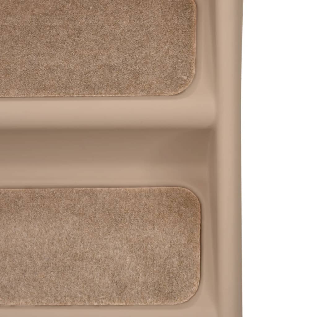 Dog Stairs Foldable Brown 62x40x49.5 cm