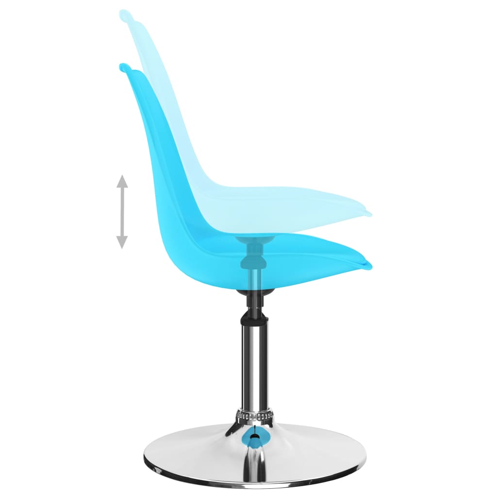 Drehbare Esszimmerstühle 2 Stk. Blau Kunstleder