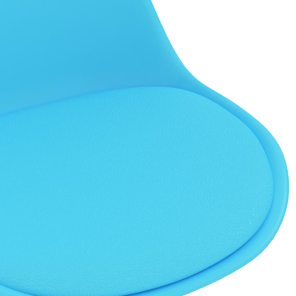 Drehbare Esszimmerstühle 2 Stk. Blau Kunstleder