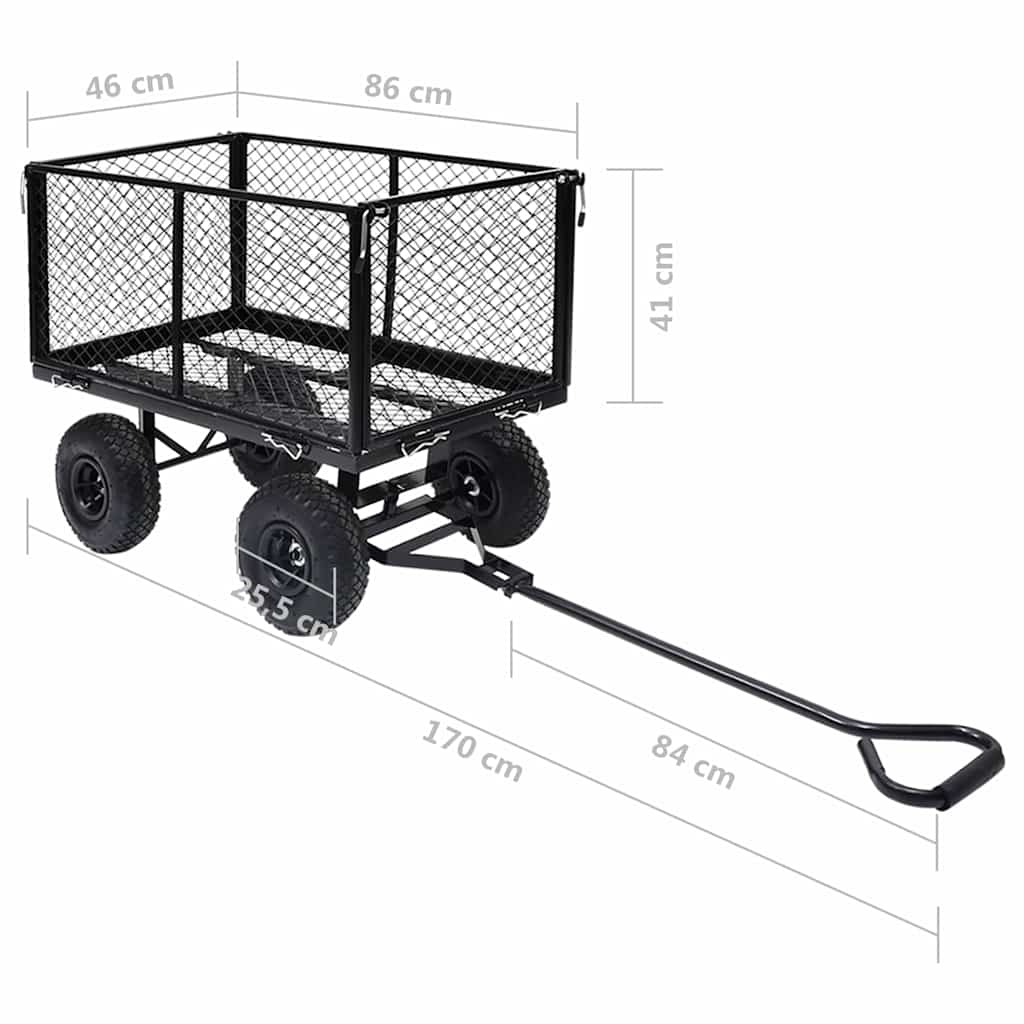 Gartenwagen Schwarz 350 kg