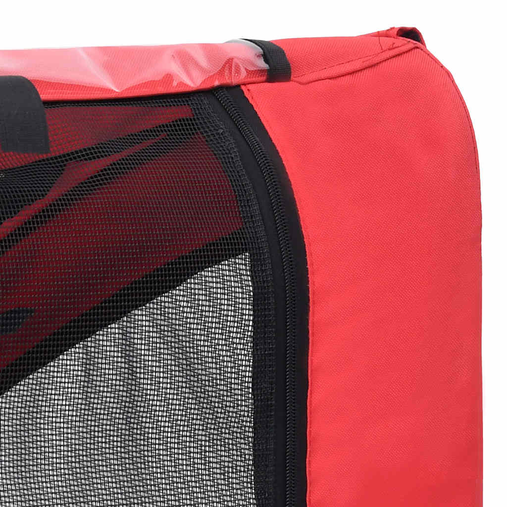 Remorque à vélo pour chiens rouge et noire