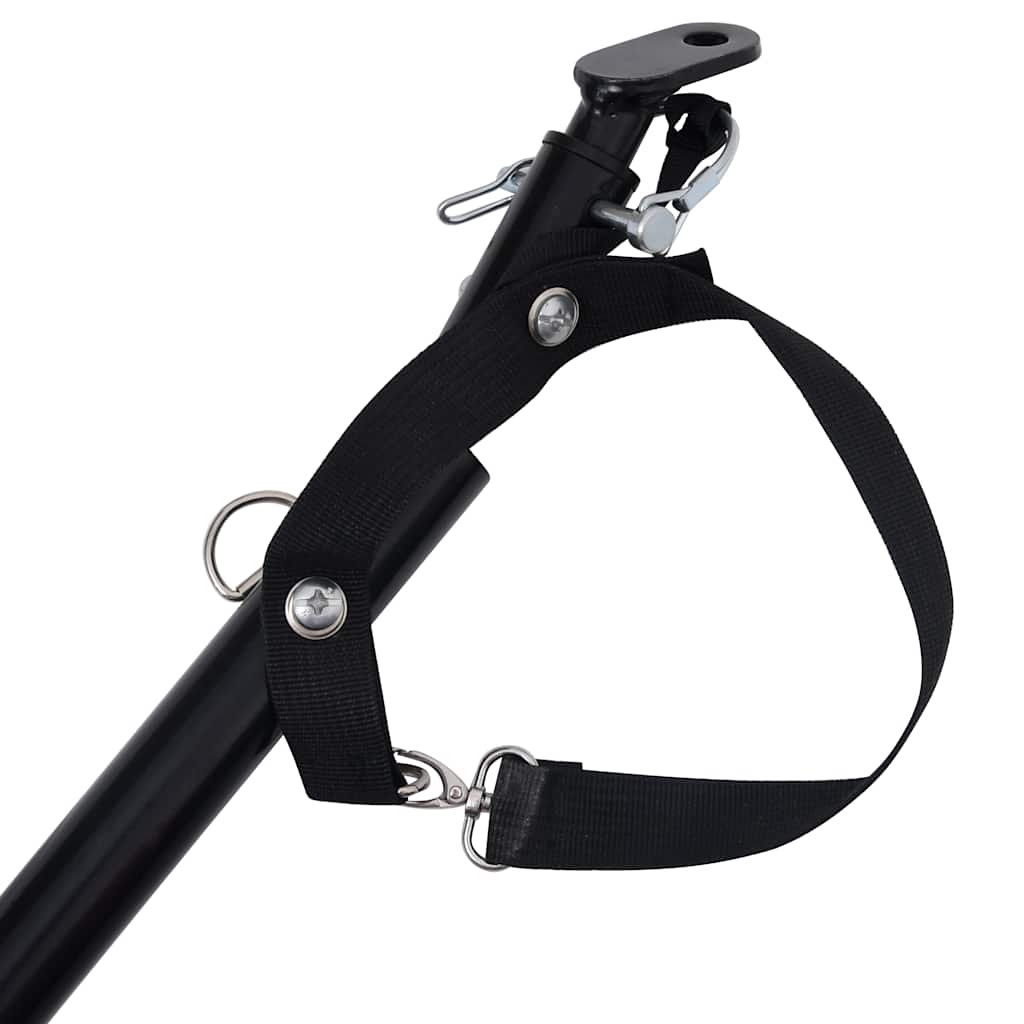 Remorque à vélo pour chiens rouge et noire