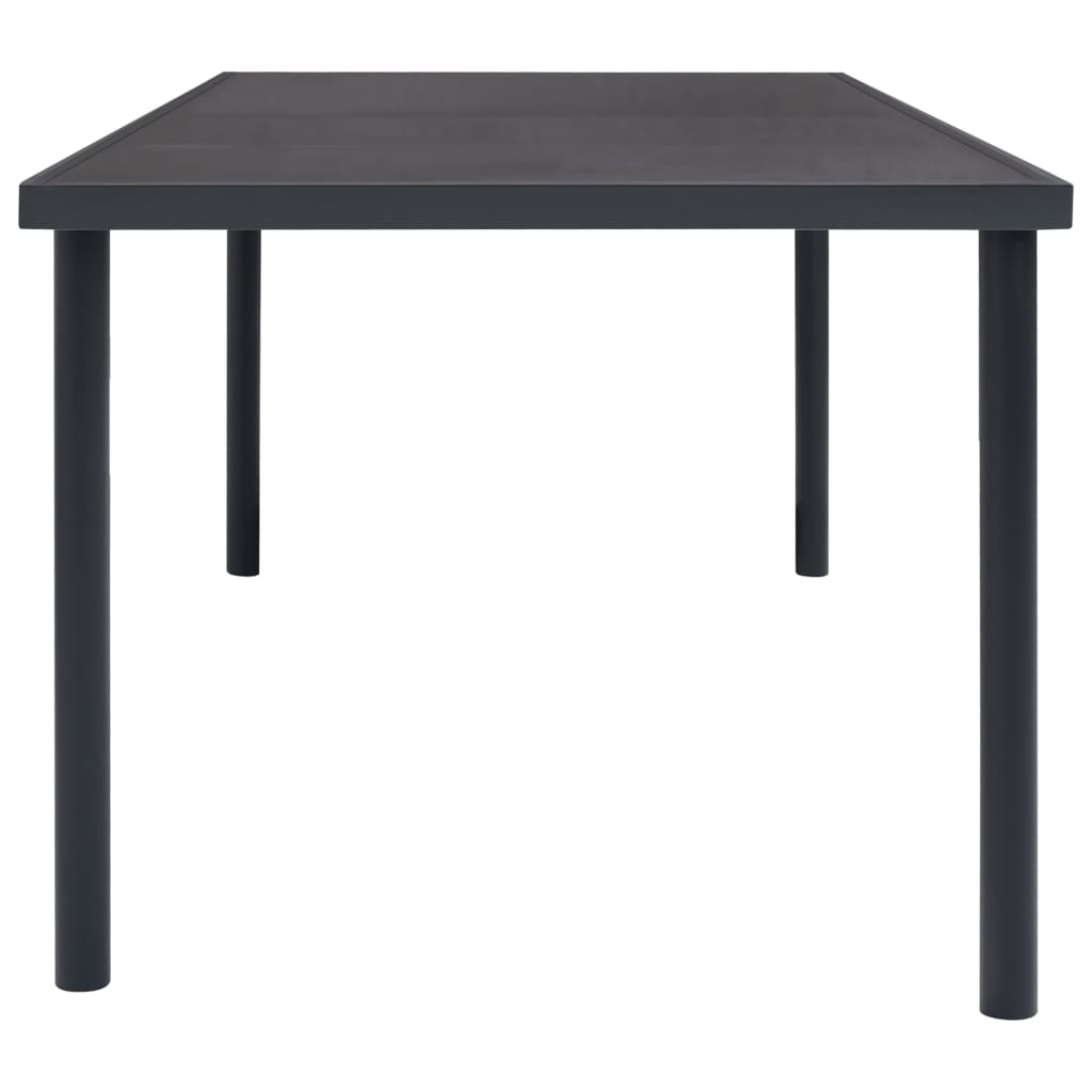 Outdoor dining table anthracite 150x90x74 cm steel