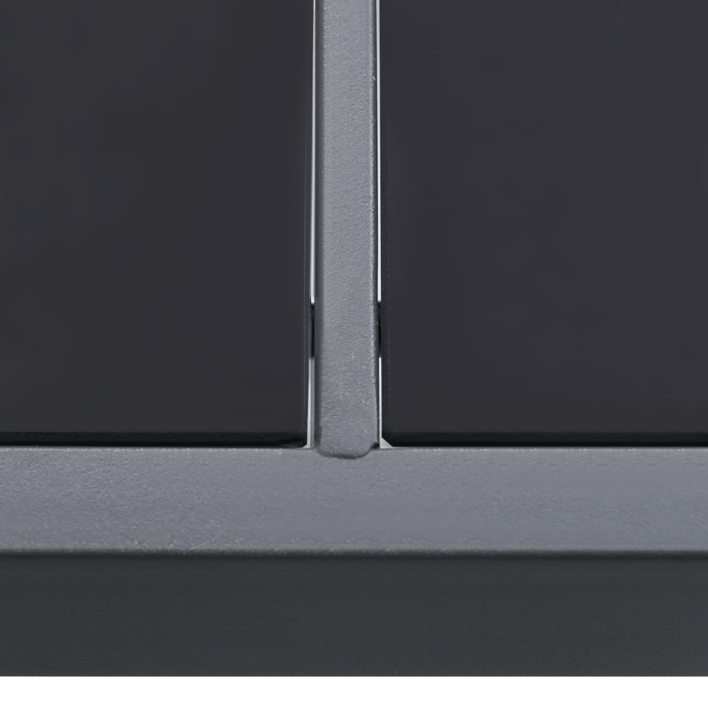 Outdoor dining table anthracite 150x90x74 cm steel