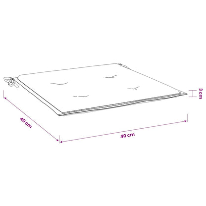 Gartenstuhl-Kissen 6 Stk. Anthrazit 40x40x3 cm Oxford-Gewebe