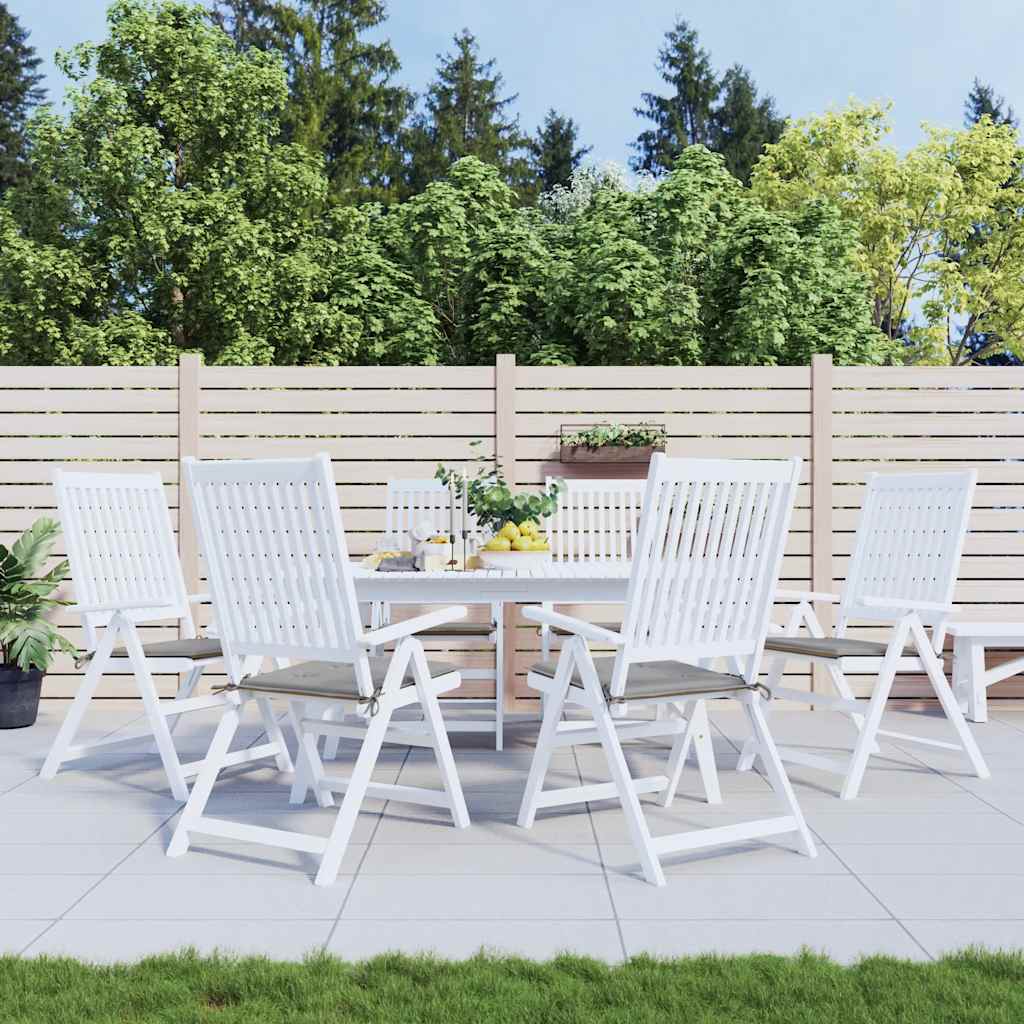 Gartenstuhl-Kissen 6 Stk. Grau 40x40x4 cm Oxford-Gewebe