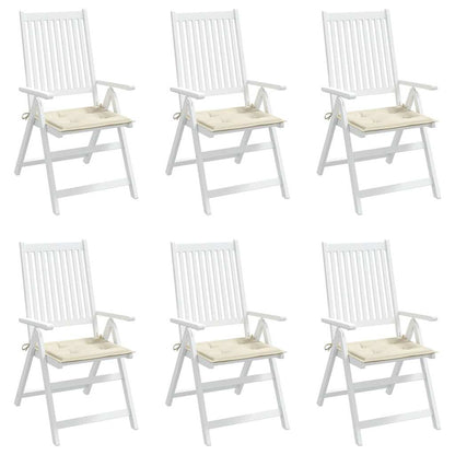 Gartenstuhl-Kissen 6 Stk. Creme 40x40x3 cm Oxford-Gewebe