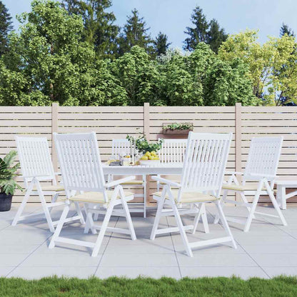 Gartenstuhl-Kissen 6 Stk. Creme 40x40x3 cm Oxford-Gewebe