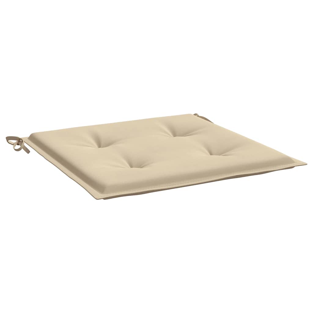 Gartenstuhl-Kissen 2 Stk. Beige 40x40x4 cm Oxford-Gewebe