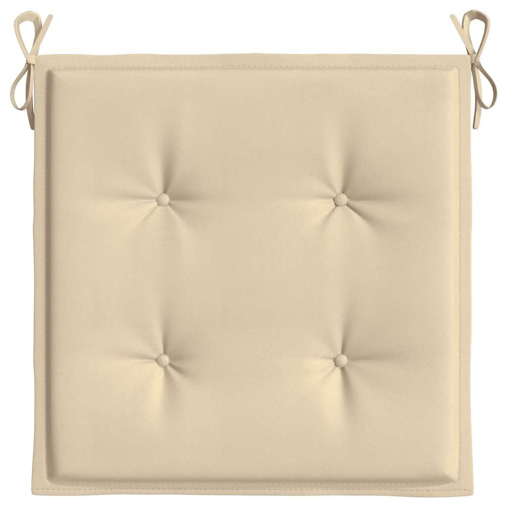 Gartenstuhl-Kissen 2 Stk. Beige 40x40x4 cm Oxford-Gewebe