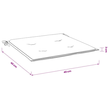 Gartenstuhl-Kissen 6 Stk. Schwarz 40x40x3 cm Oxford-Gewebe