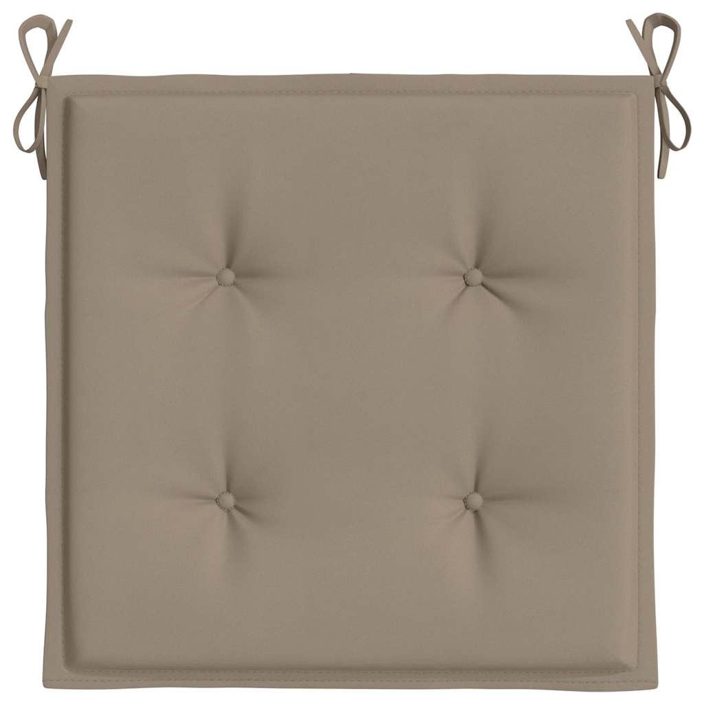 Gartenstuhl-Kissen 2 Stk. Taupe 40x40x4 cm Oxford-Gewebe