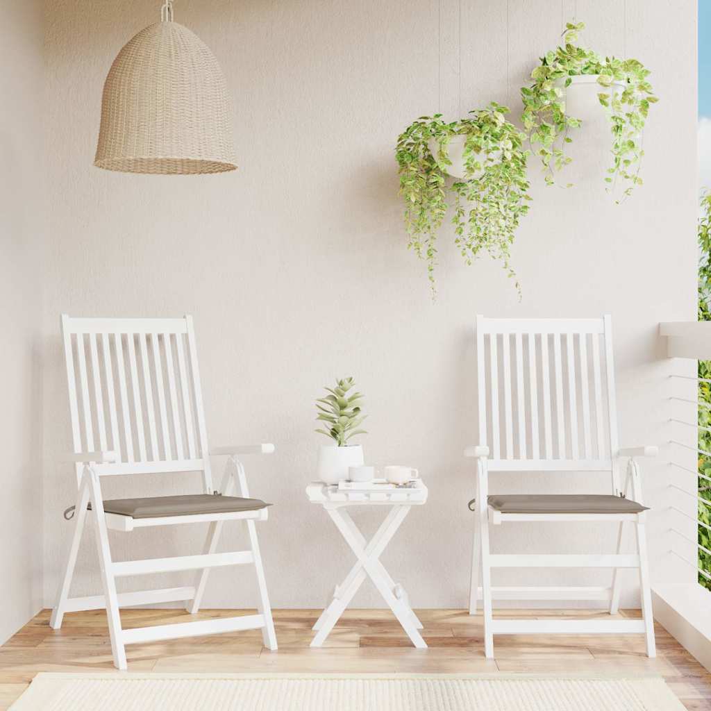 Gartenstuhl-Kissen 2 Stk. Taupe 40x40x4 cm Oxford-Gewebe