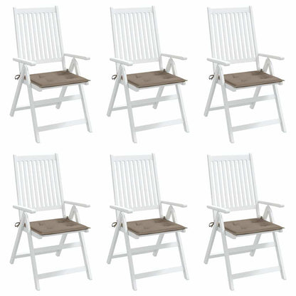Gartenstuhl-Kissen 6 Stk. Taupe 40x40x3 cm Oxford-Gewebe