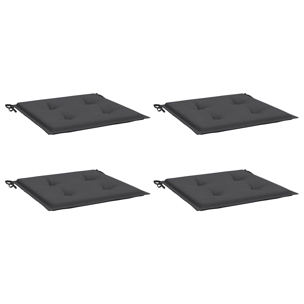 Gartenstuhl-Kissen 4 Stk. Anthrazit 50x50x3 cm Oxford-Gewebe