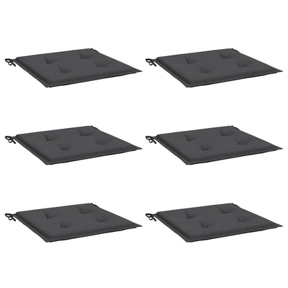 Gartenstuhl-Kissen 6 Stk. Anthrazit 50x50x3 cm Oxford-Gewebe