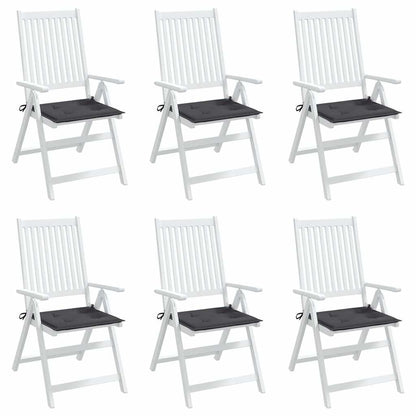Gartenstuhl-Kissen 6 Stk. Anthrazit 50x50x3 cm Oxford-Gewebe