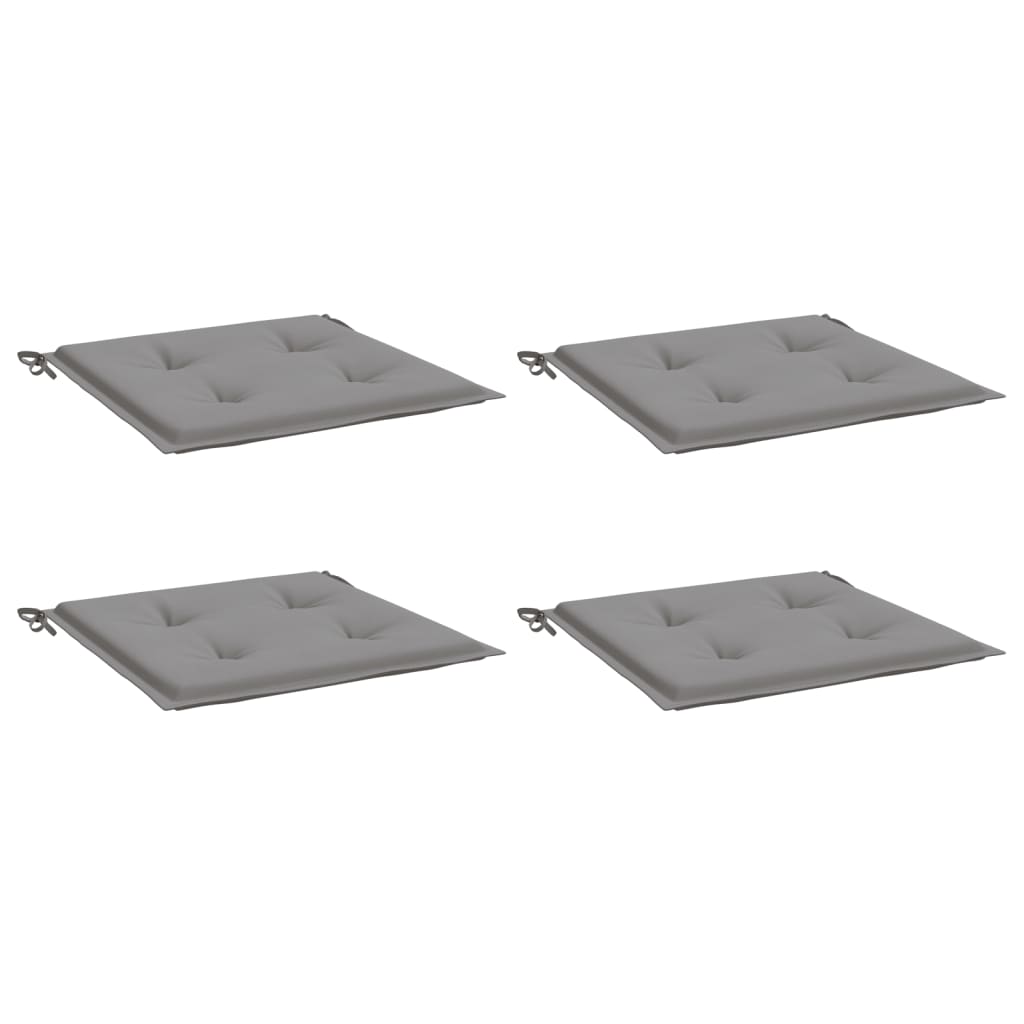 Gartenstuhl-Kissen 4 Stk. Grau 50x50x4 cm Oxford-Gewebe