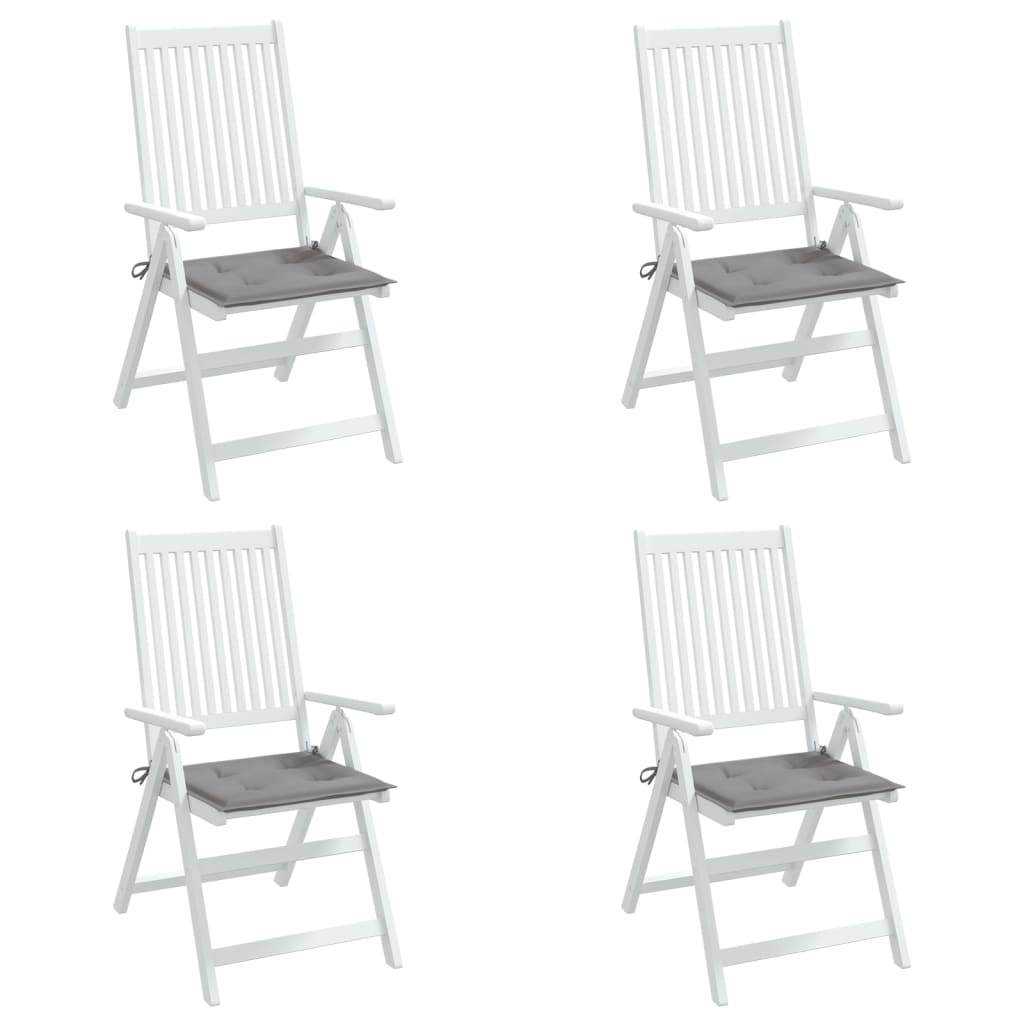 Gartenstuhl-Kissen 4 Stk. Grau 50x50x4 cm Oxford-Gewebe