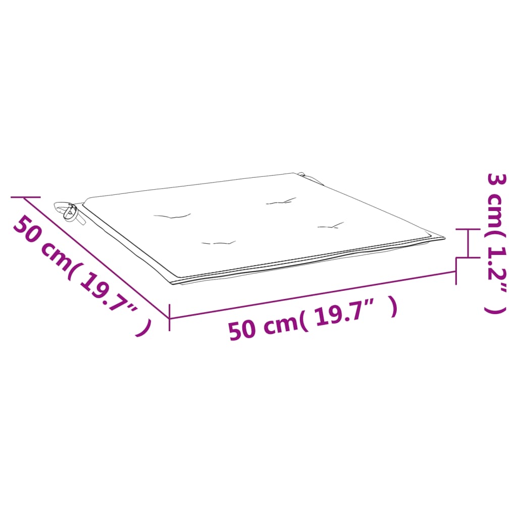 Gartenstuhl-Kissen 4 Stk. Grau 50x50x4 cm Oxford-Gewebe