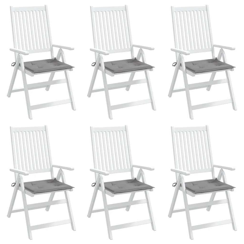 Gartenstuhl-Kissen 6 Stk. Grau 50x50x3 cm Oxford-Gewebe